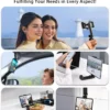 Eary Airplane Travel Essentials Phone Holder Universal Handsfree Phone Mount Stand for Flying Desk with 360°Rotation Pocket Size