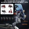Aluminum Motorcycle Phone Mount Holder with Vibration Dampener & High-Speed Secure Lock for 6"-7.2" Phone
